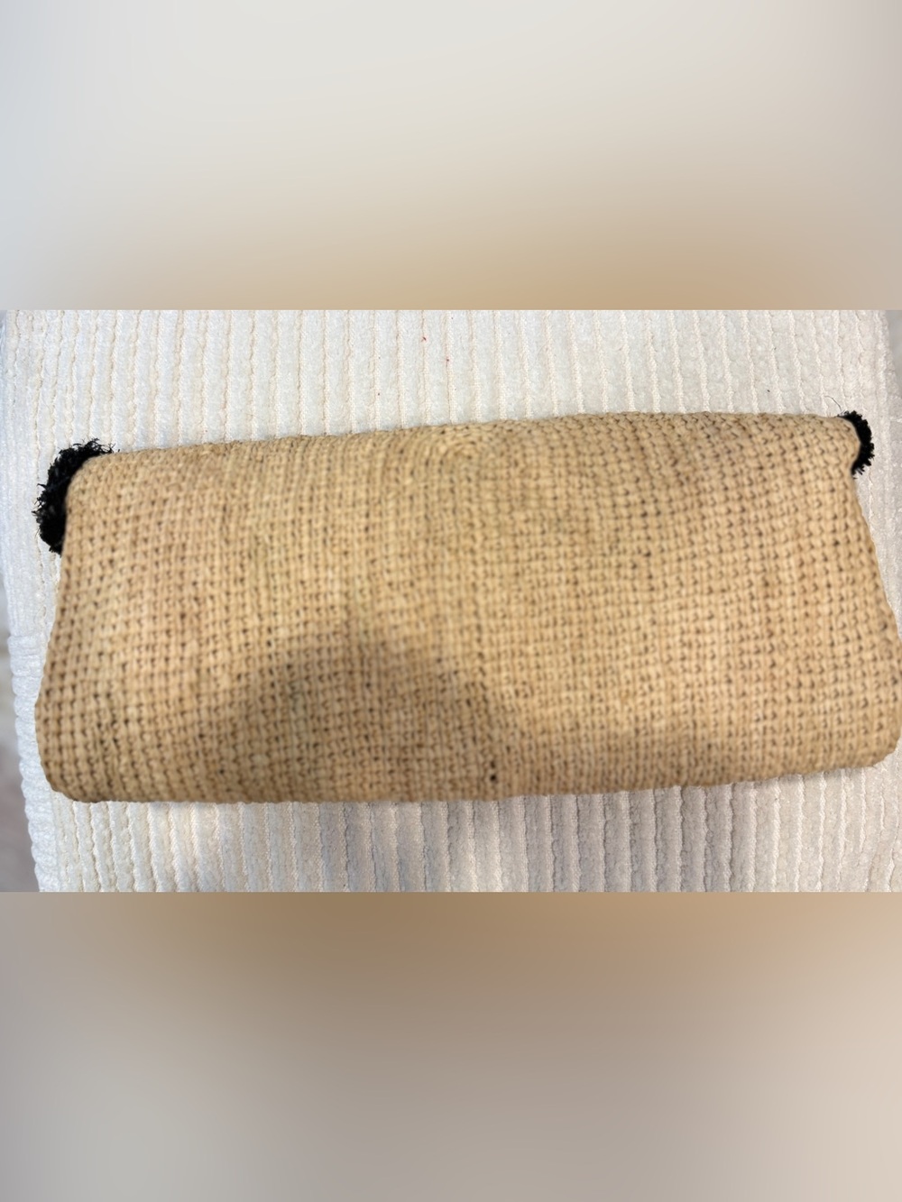 NWT Tommy Bahama Islander Raffia Clutch Black Natural Woven Boho Resort New - Picture 6 of 11